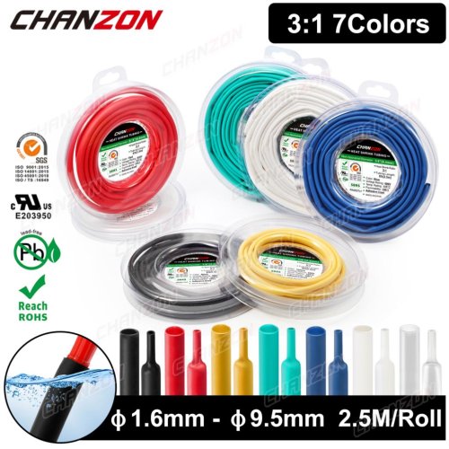 Imagen de Tubo Termorretráctil con Pegamento - 7 Colores, Grado Marino