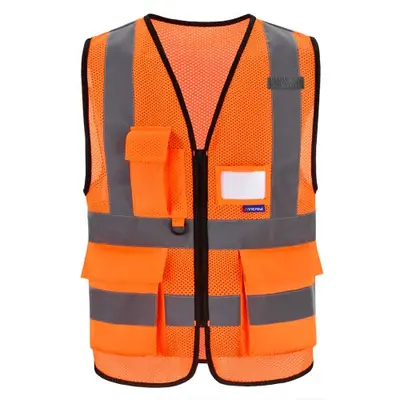 Image de Gilet de Sécurité Haute Visibilité avec Poche Zippée