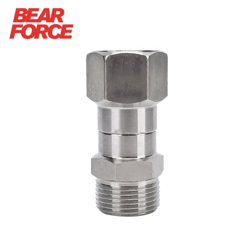 Imagen de Conector Giratorio de Alta Presión con Rosca M22 y Arandela para Manguera de 14 mm – Accesorio Antienredos con Rotación de 360° para Pulverizadores
