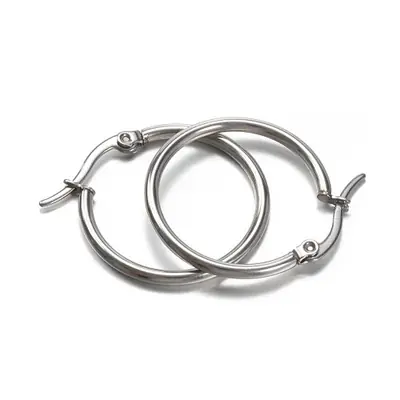 Image de Boucles d'oreilles ouvertes en acier inoxydable - Lot de 10