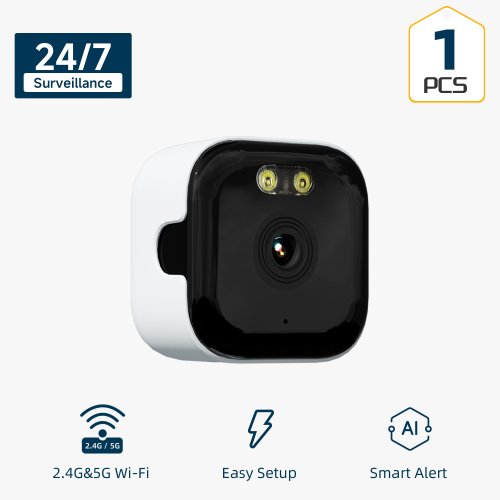 Zdjęcie 2 SZT./1 SZT. Kamera okienna HEIYOUCAM - Zastępuje kamery zewnętrzne |   2,4/5 GHz Wi-Fi |   3MP HD |   Kolorowy tryb nocny z widzeniem przez okno