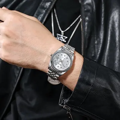 Image de Montre Homme Luxe Acier Quartz