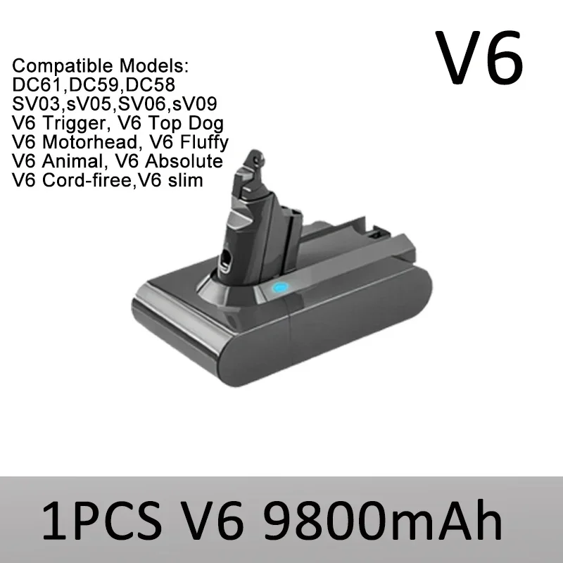 1PCS V6 9800mAh