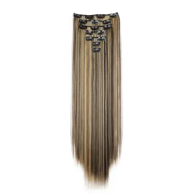 Image de Extensions de Cheveux Synthétiques 24 Pouces - 7 Pièces Raides & Naturelles
