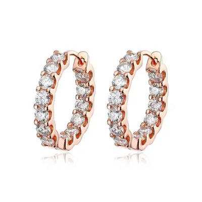 Image de Boucles d'oreilles Moissanite 925 Argent Sterling - Élégance & Éclat