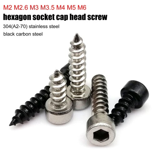 Image of Assorted Allen Hex Socket Cap Head Screws in Stainless Steel and Carbon Steel – M2, M3, M4, M5, M6 Sizes for Wood and Metal Applications