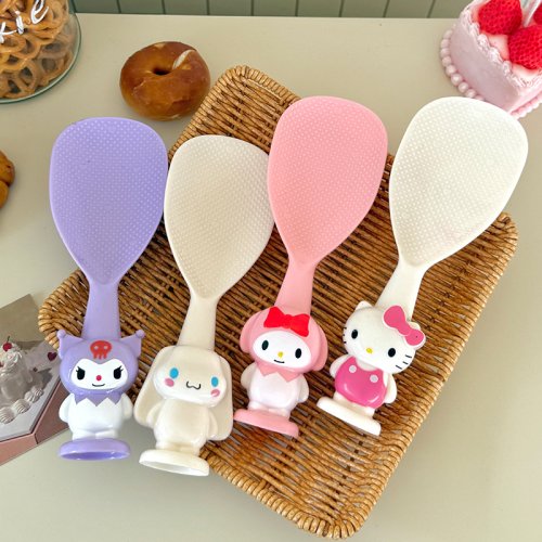 Bild von Sanrio Niedlicher Anime-Reislöffel – Dreidimensionaler Cartoon-Stehlöffel aus Kunststoff für Kinder und Fans von Kawaii-Küchenutensilien