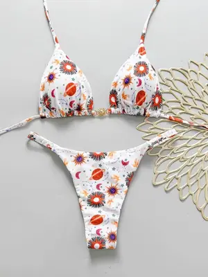 Image de Maillot de Bain Brésilien Rétro à Lacets - Dos Nu