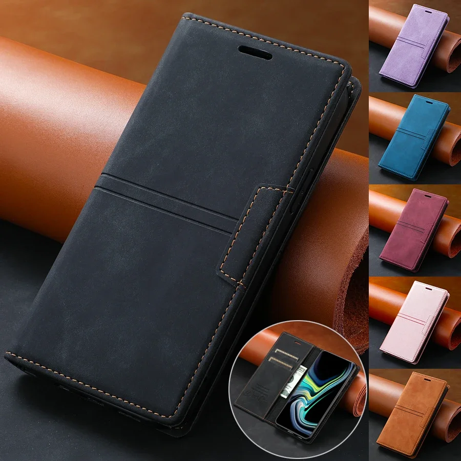 Bild von Magnetische Flip-Hülle mit Kartenfach für Samsung Galaxy