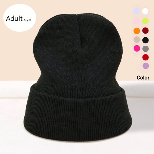 Bild von Unisex Strickmütze aus Wollmischung – Weiche, warme Beanie für Herbst und Winter, geeignet für Männer und Frauen, in 13 Farben erhältlich