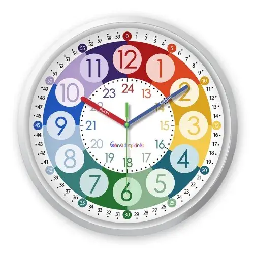 Image de Horloge Murale Numérique Colorée 8 Pouces - Déco Intérieure & Éducative