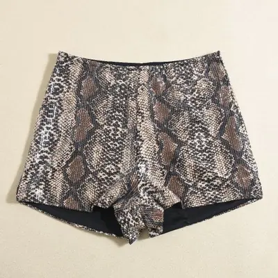 Image de Short Sexy Léopard Paillettes & Perles - Élastique & Tendance