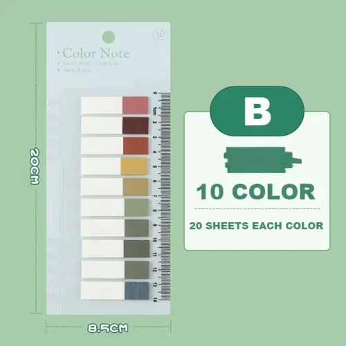Image de Étiquettes d'Indexation Colorées - 200 Feuilles Repositionnables