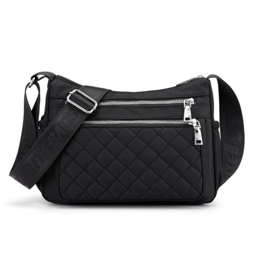 Afbeelding van Waterdichte Nylon Schoudertas voor Dames met Meerdere Zakken en Rits – Stijlvolle Messenger Bag voor Reizen en Dagelijks Gebruik