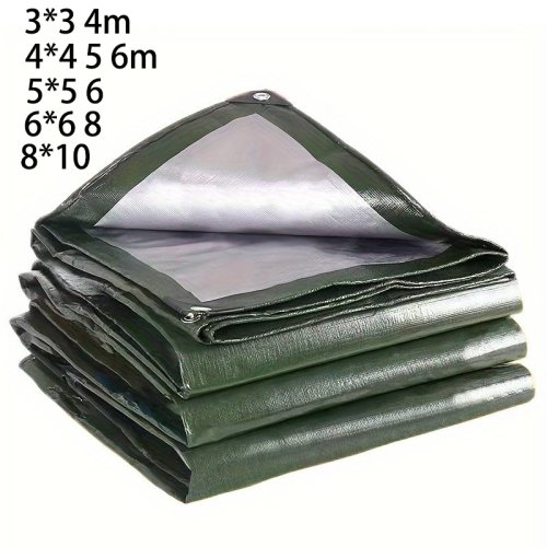 Immagine di Telo Copertura Impermeabile in Polietilene Verde da 3x3 a 10x20 Metri – Tenda da Campeggio, Baldacchino Esterno, Teli per Giardino e Cortile