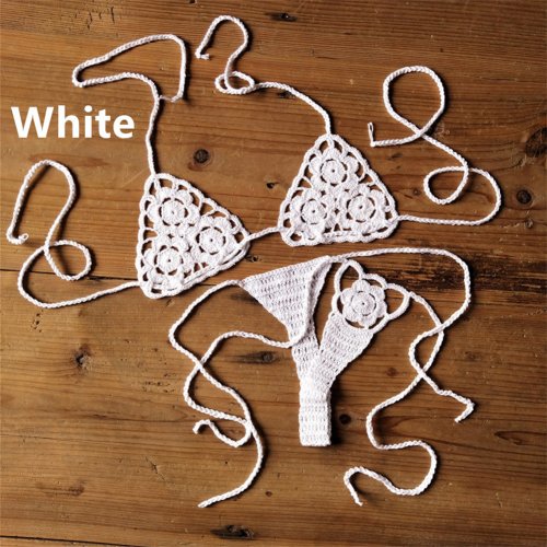 Image de Bikini Dentelle Crochet Fleur - Style Sexy & Élégant