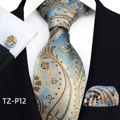 Image de Cravate Homme Orange à Motifs Fleuris - Élégance & Style