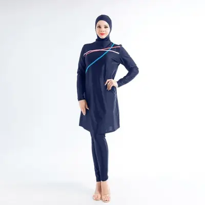 Image de Burkini 3 Pièces Grande Taille - Maillot de Bain Musulman Élégant