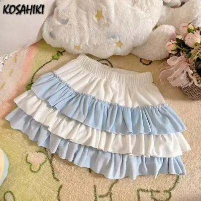 Image de Jupe Mini Patchwork Harajuku Y2K - Style Grunge & Mignon