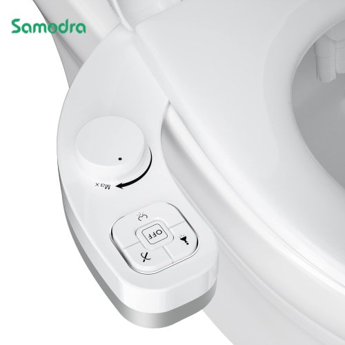 Immagine di SAMODRA Bidet Non elettrico-doppio ugello autopulente (lavaggio frontale e posteriore) attacco sedile wc Bidet acqua