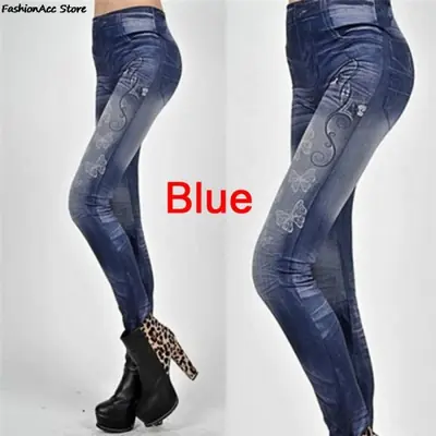Image de Leggings en Jean Slim Femme - Style Décontracté & Sportif