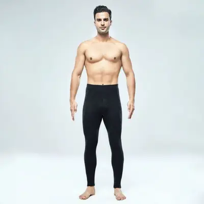 Image de Leggings Thermiques Homme en Laine Mérinos - Hiver Chaud & Confortable
