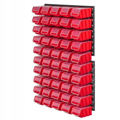 Image of Kadax Wall-Mounted Tool Board Bookcase – 58x78 cm, 50-Element Industrial Storage Solution for Workshop Organization