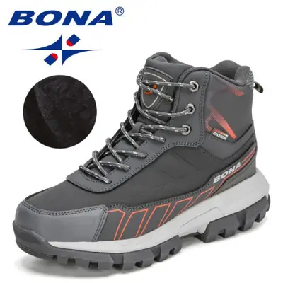 Image de Bottines de Neige Homme Cuir - Chaudes & Confortables