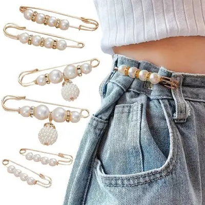 Image de Pinces à Épingles Perles Artificielles - Ensemble de 6 Pièces
