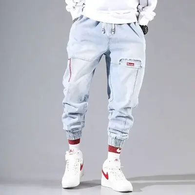 Image de Jean Sarouel Cargo Bleu Clair Homme - Grande Taille 5XL