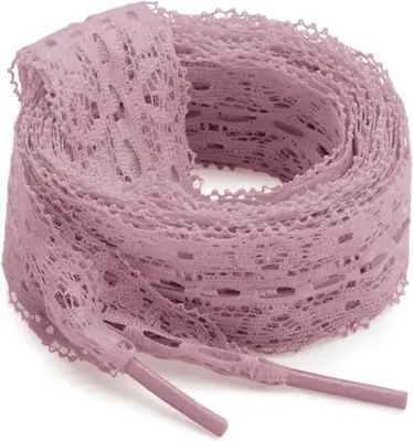Image de Lacets Dentelle Soie 3cm - Blanc & Noir pour Filles
