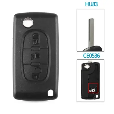 Image de Coque de Clé 2, 3 ou 4 Boutons pour Peugeot & Citroën - Lame VA2 ou HU83