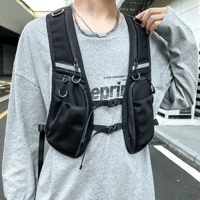 Gilet Tactique Homme - Sac Poitrine Étanche & Fonctionnel