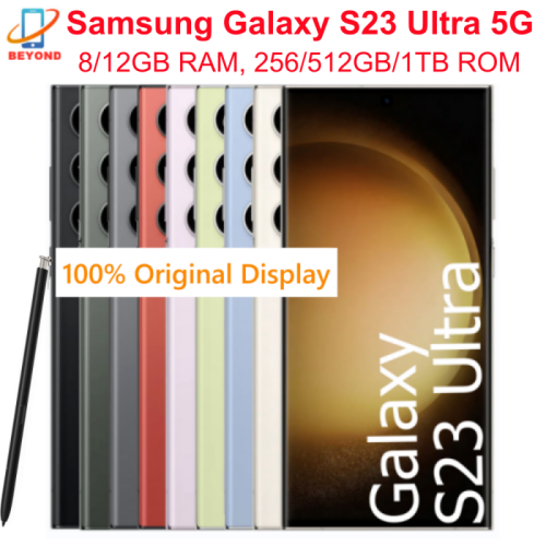 Immagine di Samsung Galaxy S23 Ultra 5G - Smartphone Android Originale con Processore Snapdragon, 8/12 GB RAM, 256/512 GB / 1 TB di Memoria Interna, NFC, Fotocamera Professionale e Schermo Dinamico 6.8" - Modello S918U, S918U1, S918B, S918N, S9180