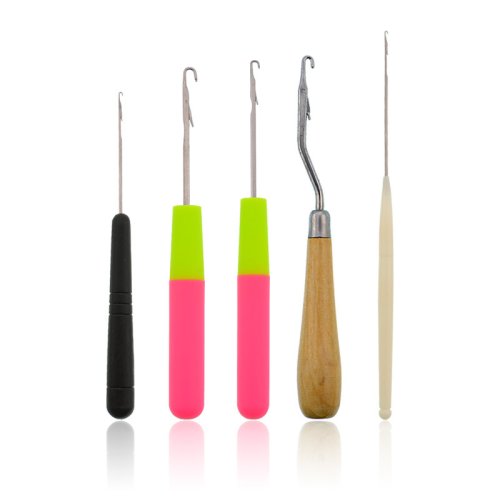 Bild von 5-teiliges Latch-Haken-Set aus Kunststoff – Perfektes Häkelwerkzeug für Dreadlocks, Haarverlängerungen, Flechten und Perückenherstellung