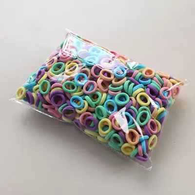Image de Scrunchies Colorés pour Enfants - Lot de 100, 300 ou 500 Pièces
