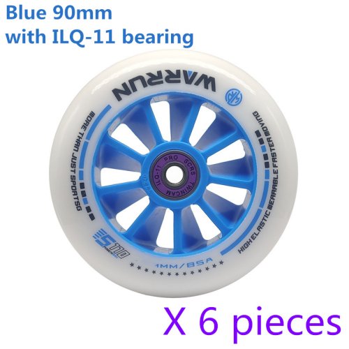 Immagine di WARRUN 85A nero blu rosso 90mm 100mm 110mm pattinaggio di velocità in linea professionale ruota con ILQ-11 608rs corsa con 6 / 8 ruote