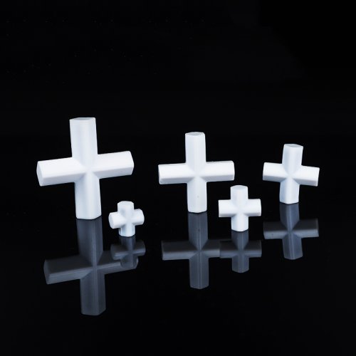 Image of High-Performance PTFE Magnetic Stir Bar with White Cross Design – Durable Laboratory Stirring Rod for Precise Mixing in Chemistry Experiments