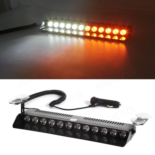 Immagine di 12 LED Luce stroboscopica per auto Flash Segnale di avvertimento Faro Polizia Vigile del fuoco Parab...