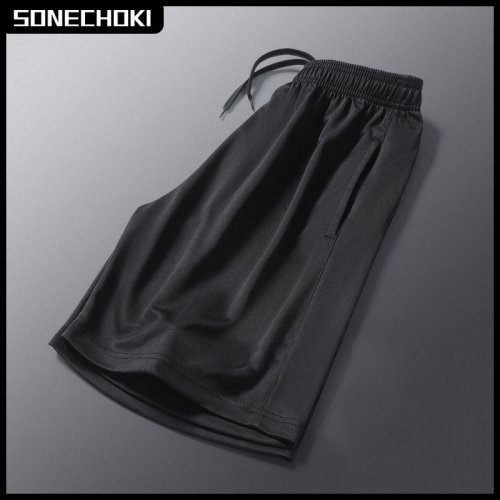 Afbeelding van Zomerse Zwarte Heren Hardloopshorts - Losse, Ademende Sportshorts voor Basketbal, Gym en Fitness Training