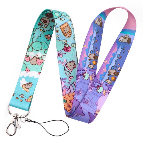 Immagine di Cordino Gattino Kawaii per Collo - Portachiavi, Badge e Smartphone