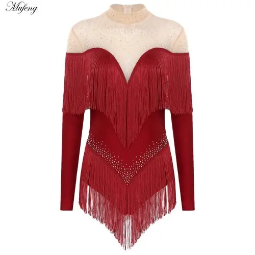 Image de Robe de Danse Élégante avec Franges - Performance Latine & Jazz