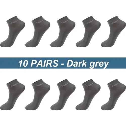 10 PAIRES GRIS FONCÉ