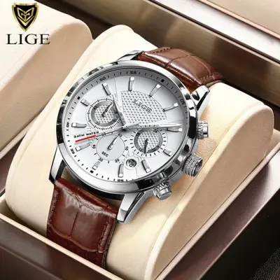 Image de Montre Homme Sportive Élégante - Quartz Etanche Cuir