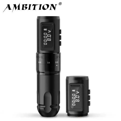Image of Professional Wireless Tattoo Machine Pen with Adjustable Stroke, 2-4mm Cartridge, 1800mAh Coreless Motor for Precision Tattoo Art