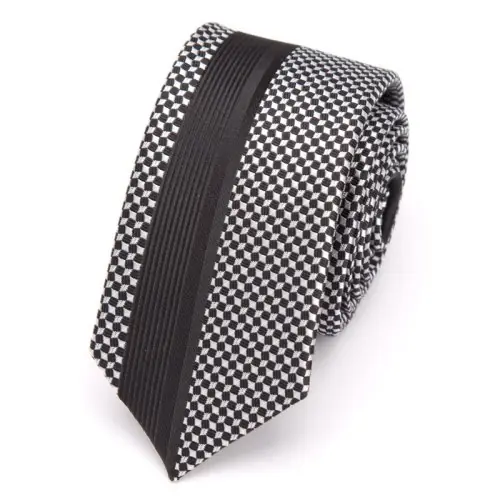 Image de Cravate Homme Luxe Élégante - Rayures Jacquard