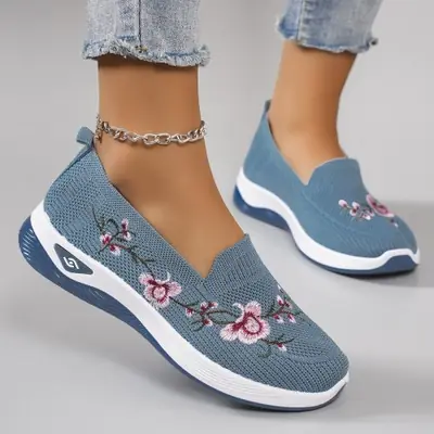 Image de chaussures de dehors légères et respirantes pour femme mocassins plats antidérapants décontractés à ...