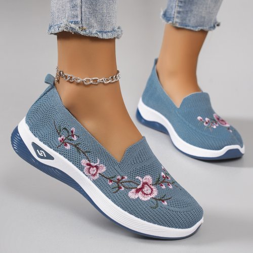 Zdjęcie Wiosenne i jesienne nowe damskie buty sportowe modne, oddychające, lekkie, antypoślizgowe, odporne na zużycie codzienne buty sportowe płaskie buty mokasyny