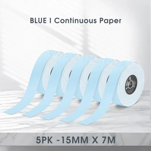 5PK blauw 15mmx7m