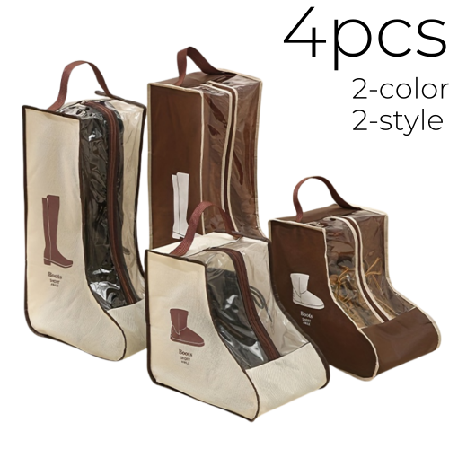 Imagen de Bolsa de Almacenamiento Multifuncional para Zapatos con Asa, Protector de Botas a Prueba de Polvo para Botas Largas y Tobilleras, Organizador de Zapatos para Viajes y Hogar (1.5 Unidades)